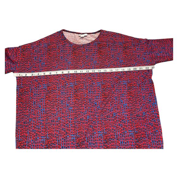 LuLaRoe Irma Tunic Top Womens XXS Multicolor Polyester Stretch Printed Crew Neck - Picture 4 of 8